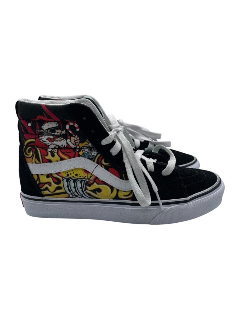 Vans Sk8-Hi Santa Flame Christmas Skateboarding Shoe W/7 - M/5.5